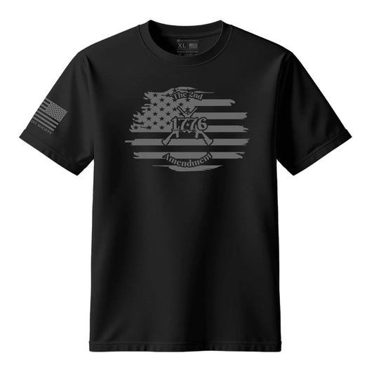 2nd Amendment 1776 American Flag T-Shirt - Hollow Point Society - T-Shirt