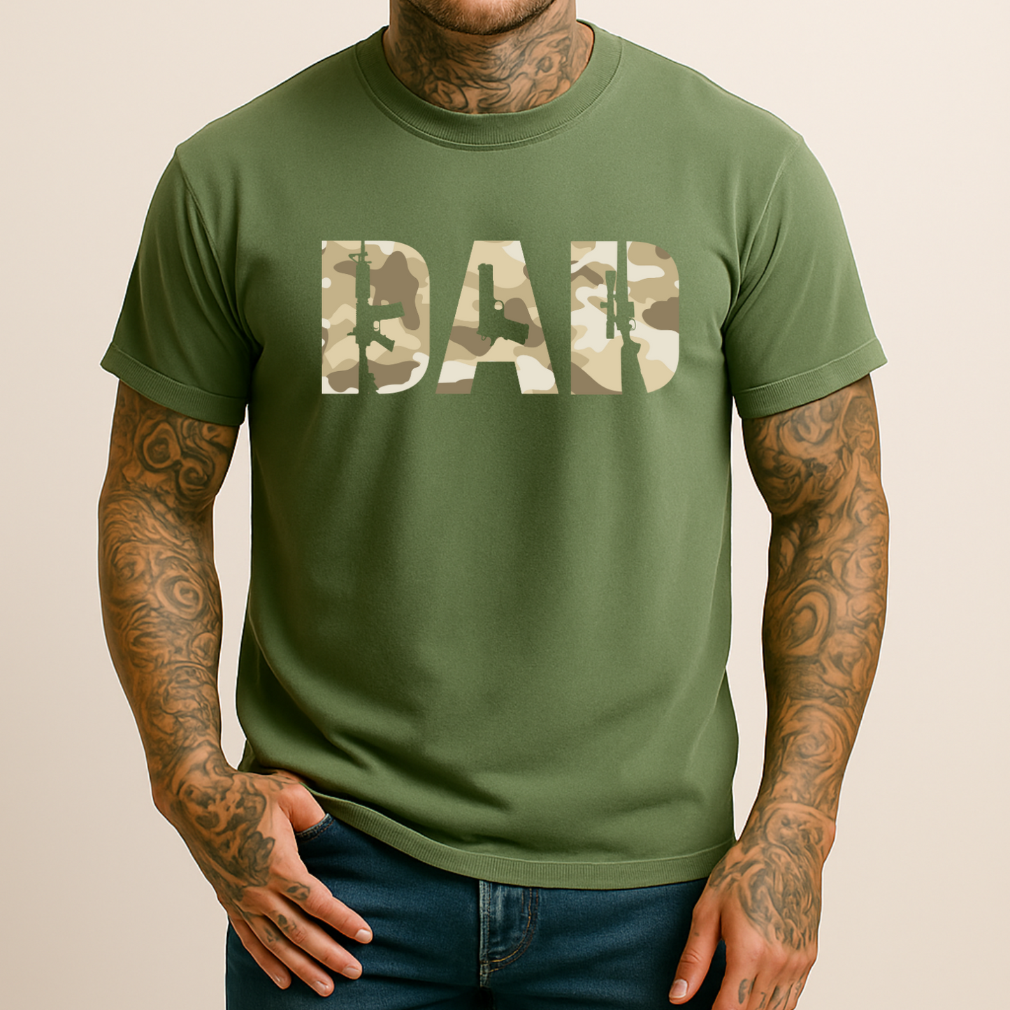 Dad 2A Camo Men's Patriotic T Shirt