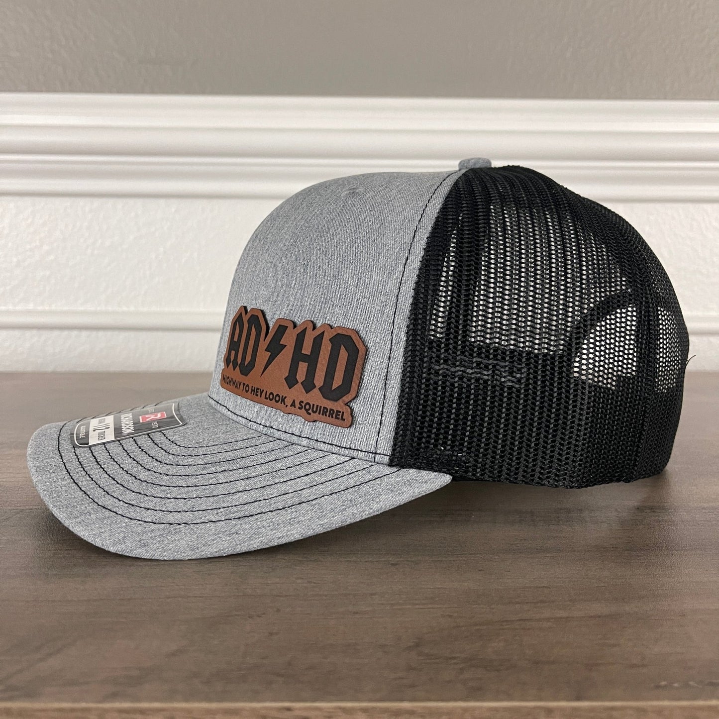 ADHD, Hey Look A Squirrel Side Leather Patch Hat - Hollow Point Society - Patch Hat