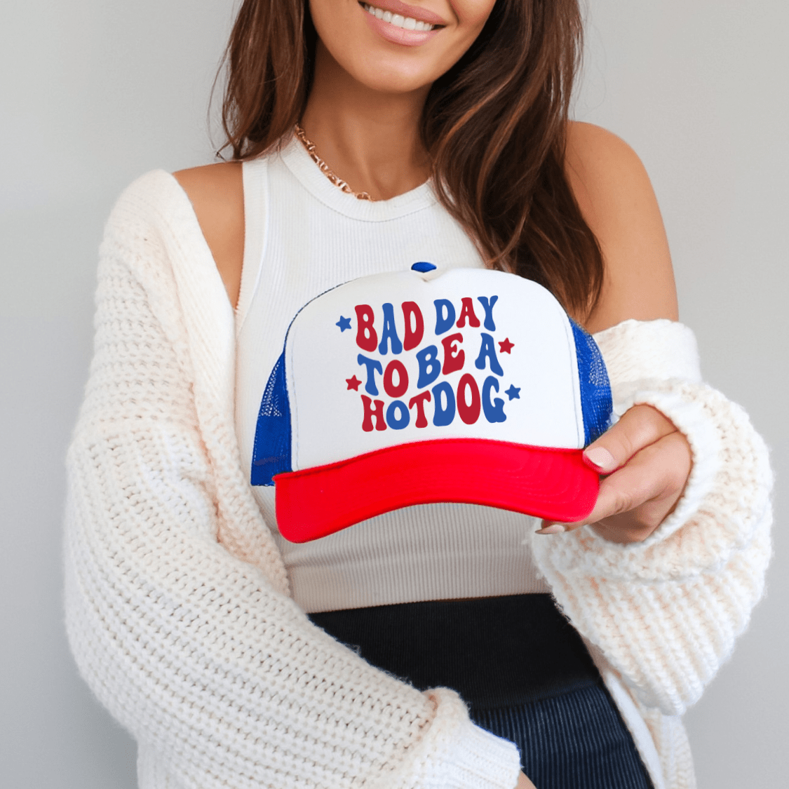 Bad Day To Be A Hot Dog Funny Independence Day Summer Classic Foam Trucker Hat - Hollow Point Society - Trucker Hat