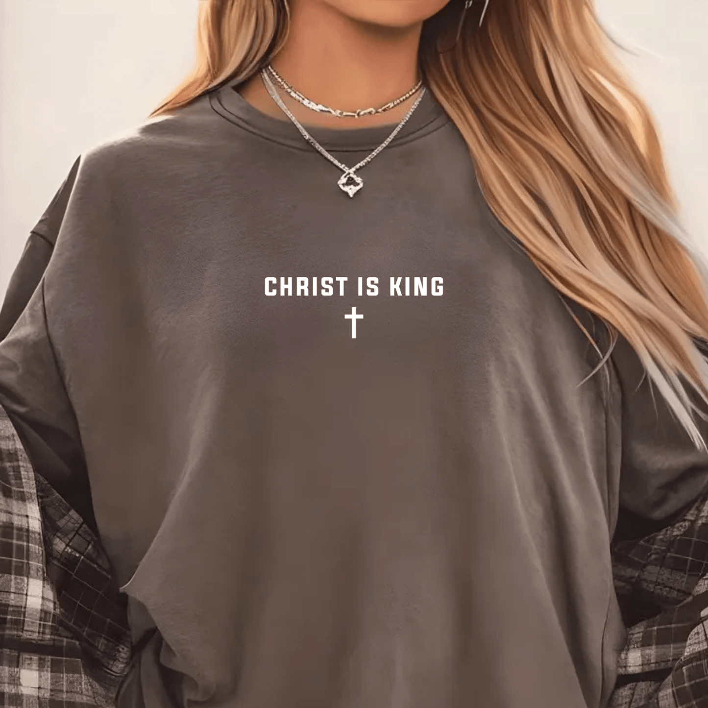 Christ Is King Cross Christian Faith Graphic Jesus T-Shirt - Hollow Point Society - T-Shirt