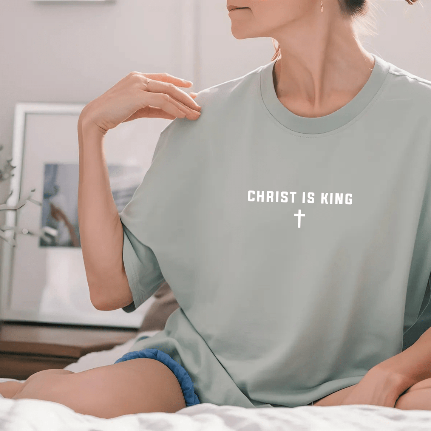Christ Is King Cross Christian Faith Graphic Jesus T-Shirt - Hollow Point Society - T-Shirt