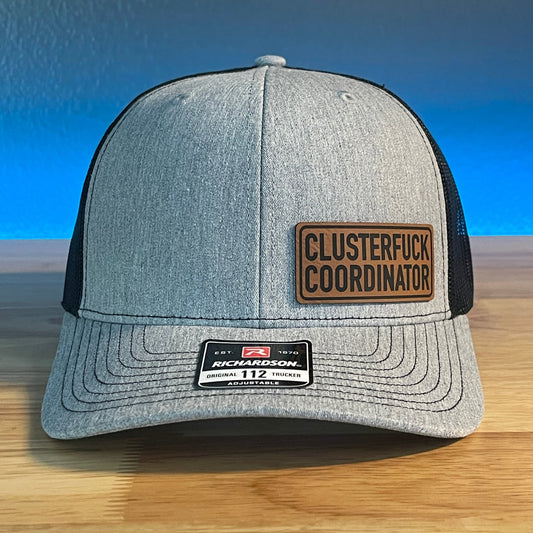 CLUSTERF*UCK COORDINATOR Funny Side Leather Patch Hat - Hollow Point Society - Patch Hat