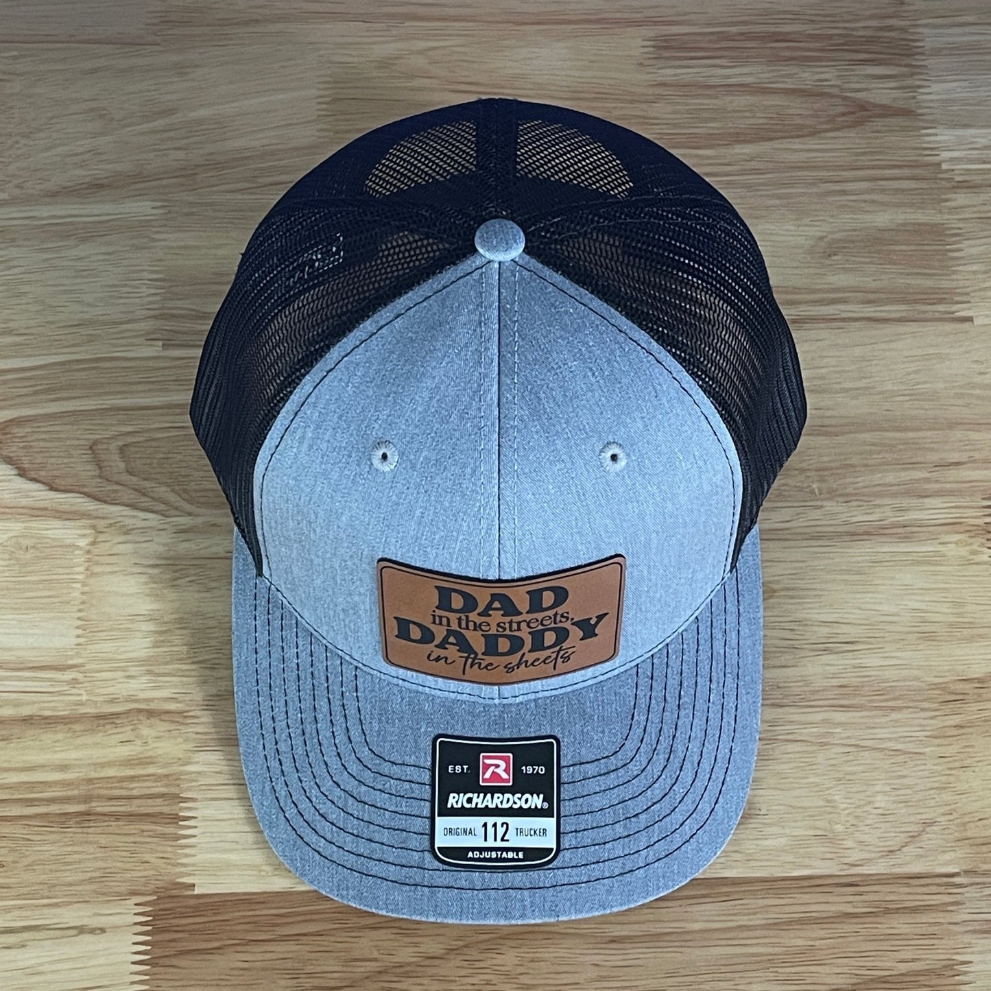 Dad in the Streets, Daddy in the Sheets Rectangular Leather Patch Hat - Hollow Point Society - Patch Hat