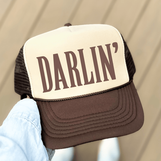 DARLIN' Country Classic Foam Trucker Hat Tan/Brown - Hollow Point Society - Trucker Hat