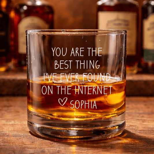 Engraved Whiskey Glass 'You Are The Best Thing' Funny Personalized Rocks Glass with Name - Hollow Point Society - Whiskey Glass