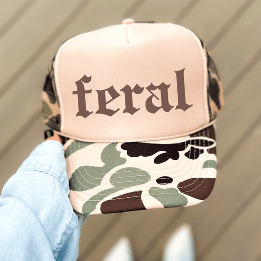Feral Funny Classic Foam Camo Trucker Hat - Hollow Point Society - Trucker Hat