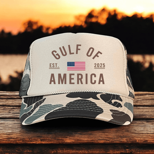 Gulf of America Classic Foam Camo Trucker Hat - Hollow Point Society - Trucker Hat