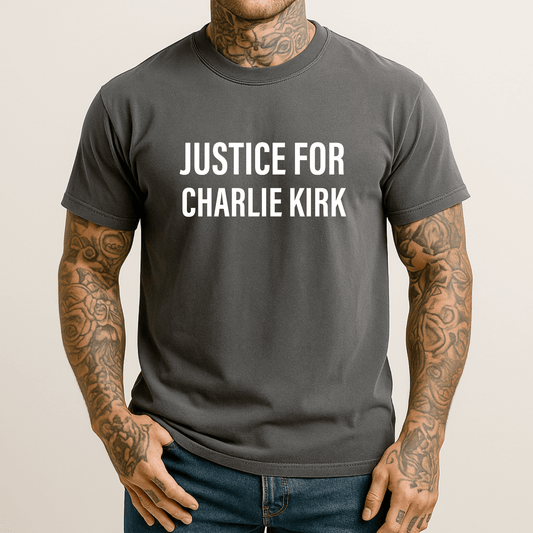 Justice for Charlie Kirk Men's Comfort Colors T-Shirt - Hollow Point Society - T-Shirt