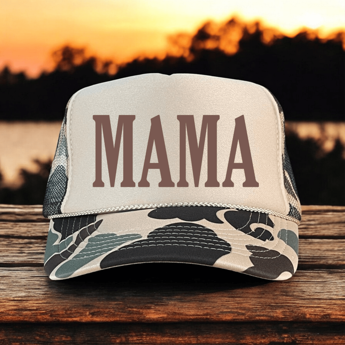 MAMA Classic Tan Camo Foam Women's Trucker Hat - Hollow Point Society - Trucker Hat