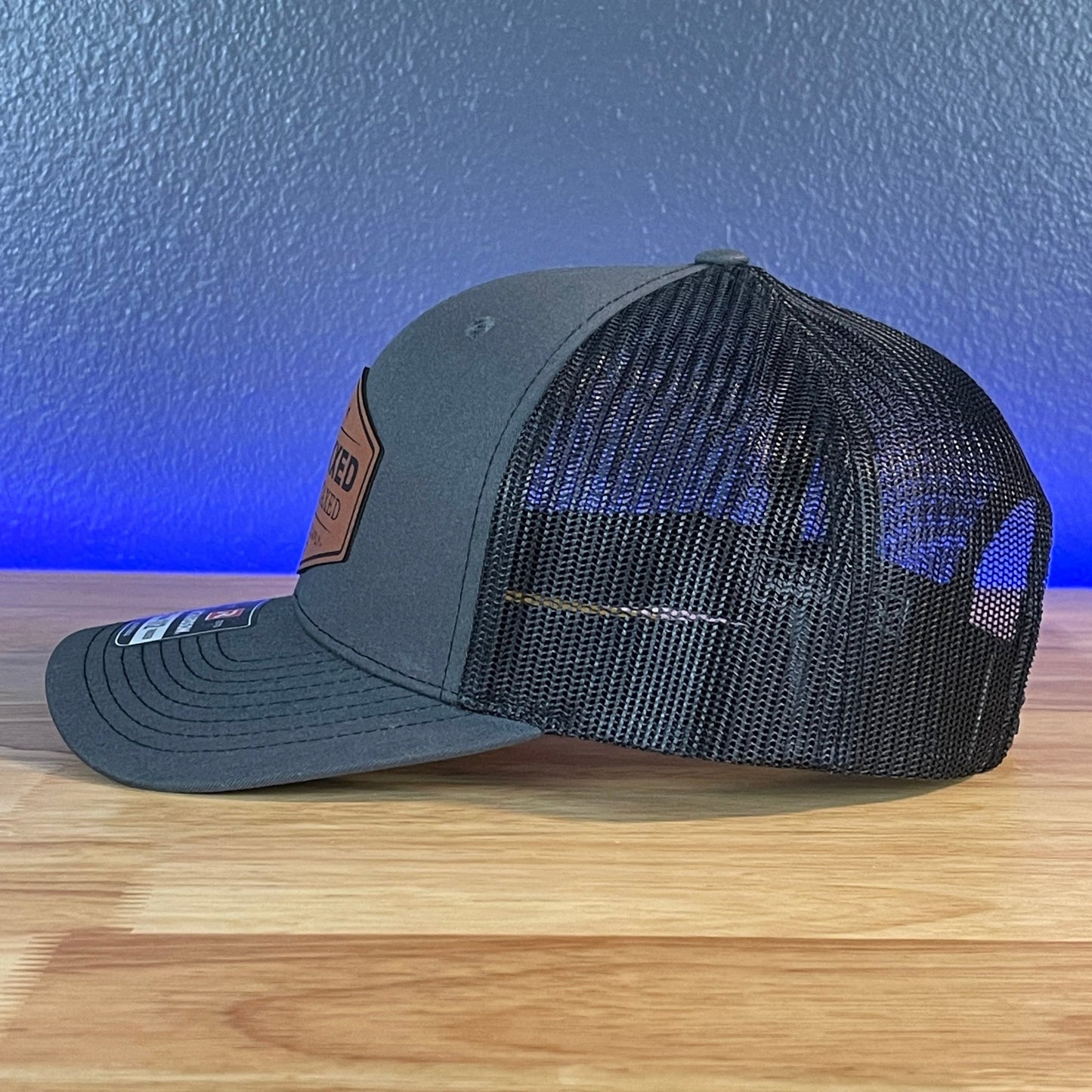 UNVAXXED & OVER TAXED Leather Patch Hat Rawhide - Hollow Point Society - Patch Hat