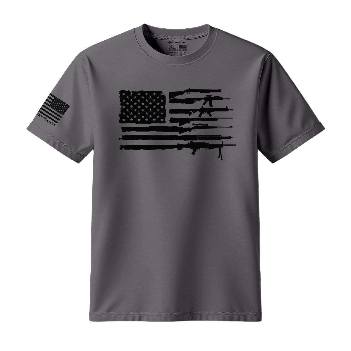 2A American Flag T-Shirt - Hollow Point Society - T-Shirt