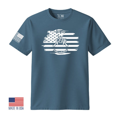 2nd Amendment 1776 American Flag T-Shirt - Hollow Point Society - T-Shirt