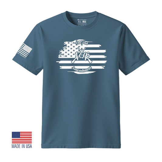 2nd Amendment 1776 American Flag T-Shirt - Hollow Point Society - T-Shirt