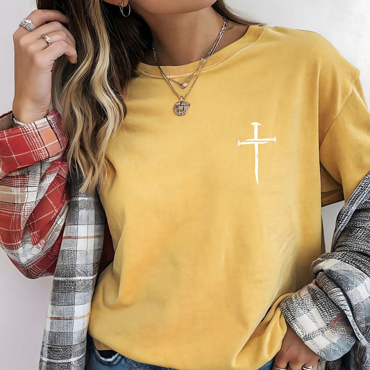 Three Nail Cross Women's Christian T Shirt (Multiple Colors)