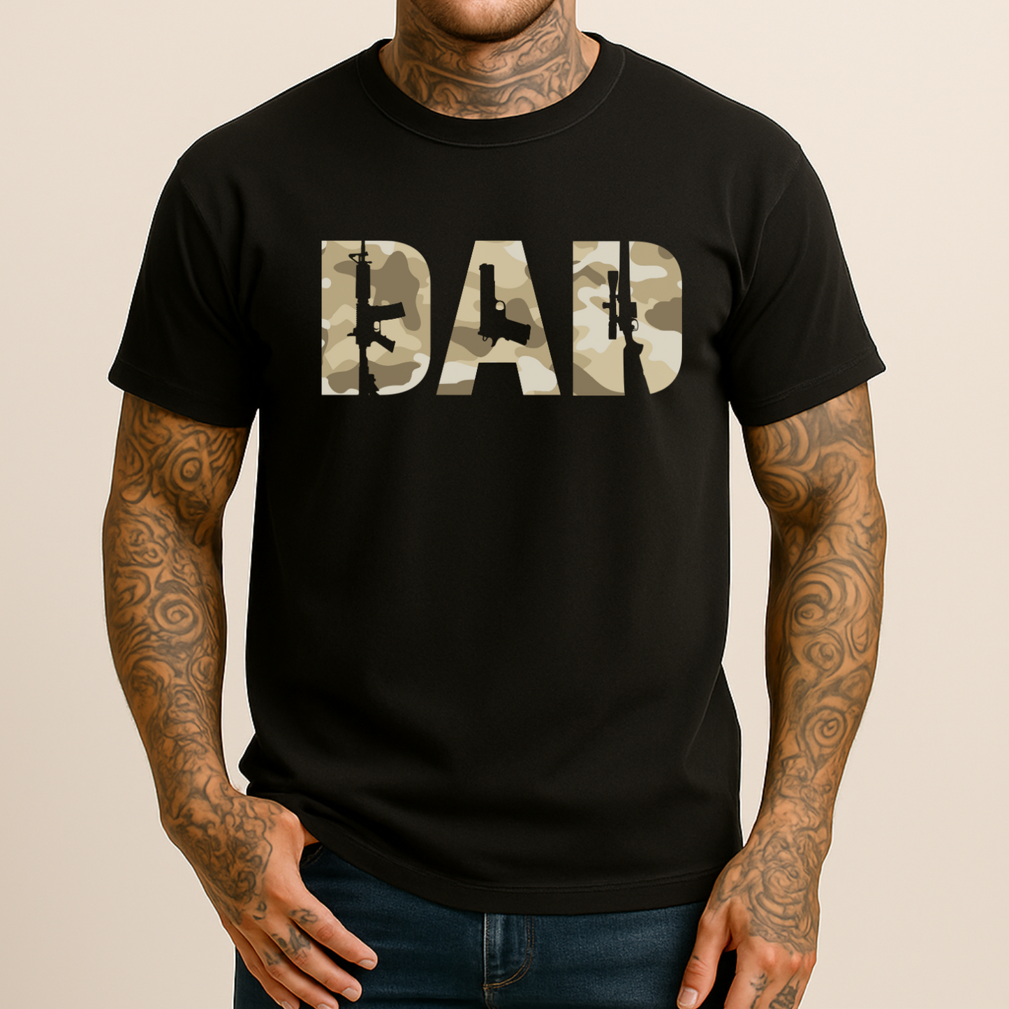 Dad 2A Camo Men's Patriotic T Shirt