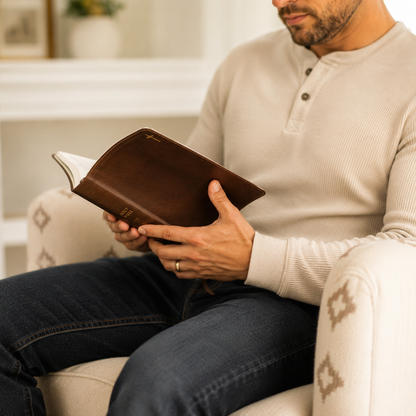 Personalized NIV Journal Bible – Engraved Brown Leathersoft Bible with Name or Monogram
