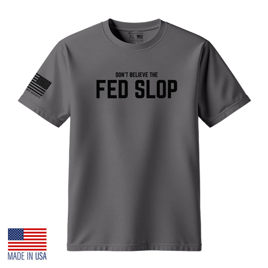 FED SLOP T-shirt Charcoal Charlie Kirk Trial Candace Owens