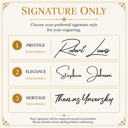 Personalized Signature Cigar Humidor | Engraved Cigar Box