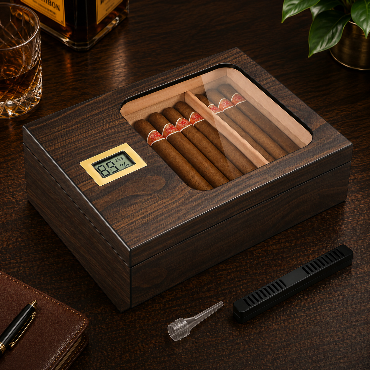Personalized Signature Cigar Humidor | Engraved Cigar Box