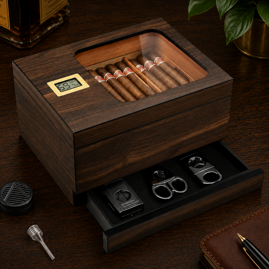 Personalized Signature Cigar Humidor | Engraved Cigar Box