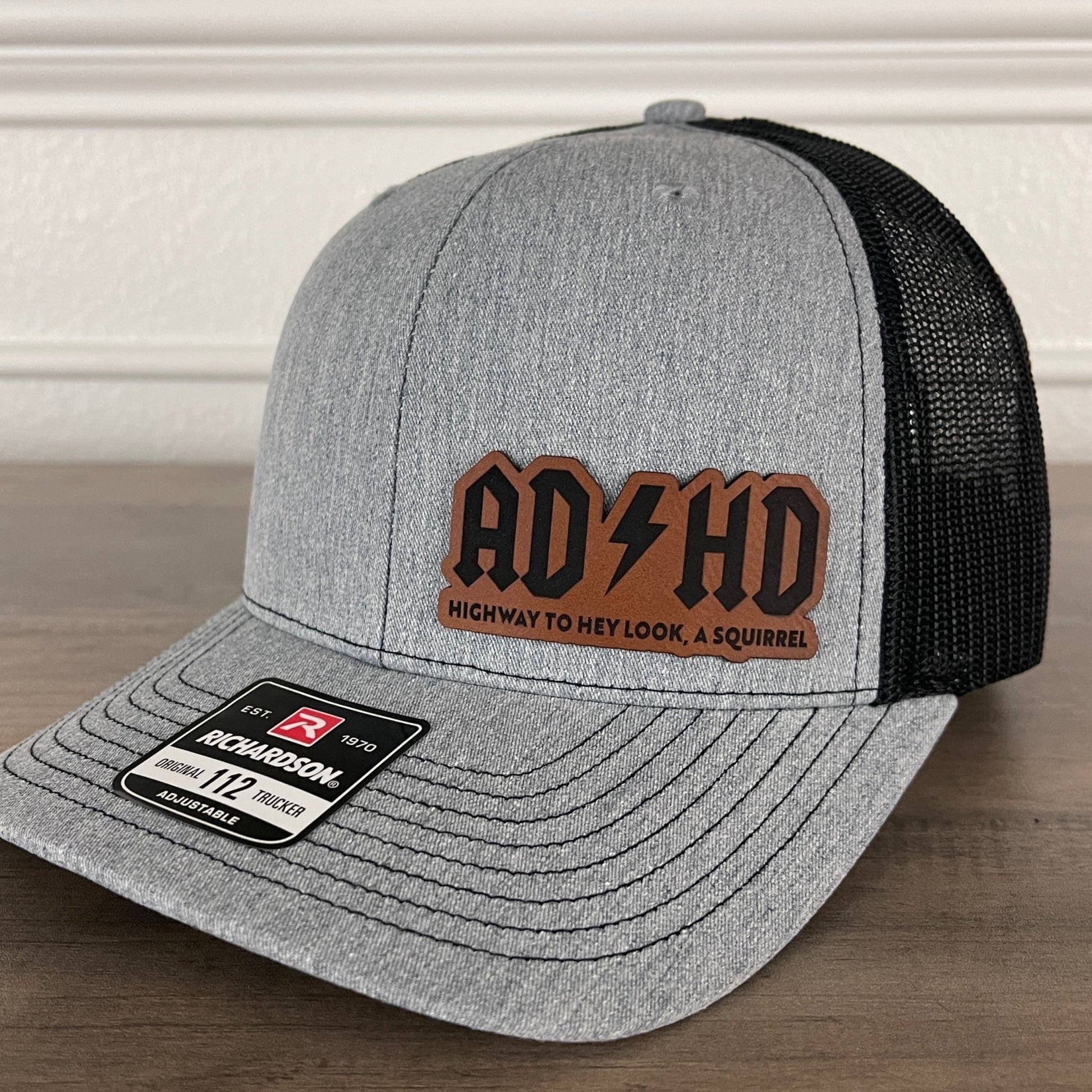 ADHD, Hey Look A Squirrel Side Leather Patch Hat - Hollow Point Society - Patch Hat