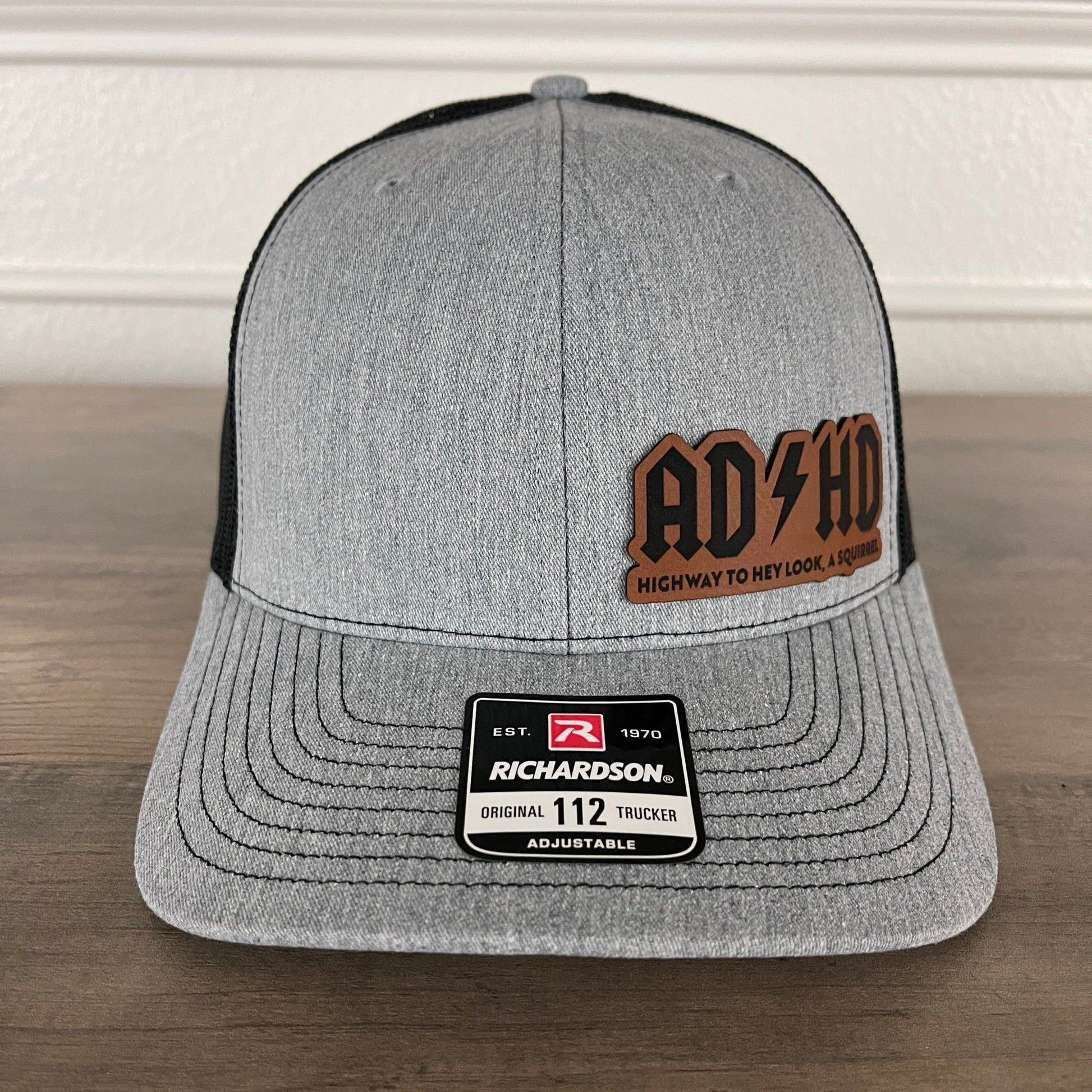 ADHD, Hey Look A Squirrel Side Leather Patch Hat - Hollow Point Society - Patch Hat