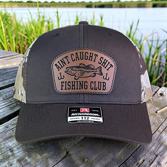 Ain't Caught Shit Fishing Club Trucker Hat - Hollow Point Society - Patch Hat