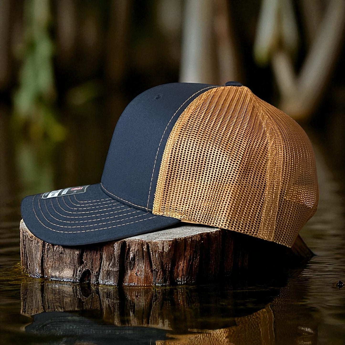 Alligator Alcatraz Swamp ICE Funny Leather Patch SnapBack Trucker Hat - Hollow Point Society - Patch Hat