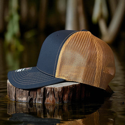 Alligator Alcatraz Swamp ICE Funny Leather Patch SnapBack Trucker Hat - Hollow Point Society - Patch Hat