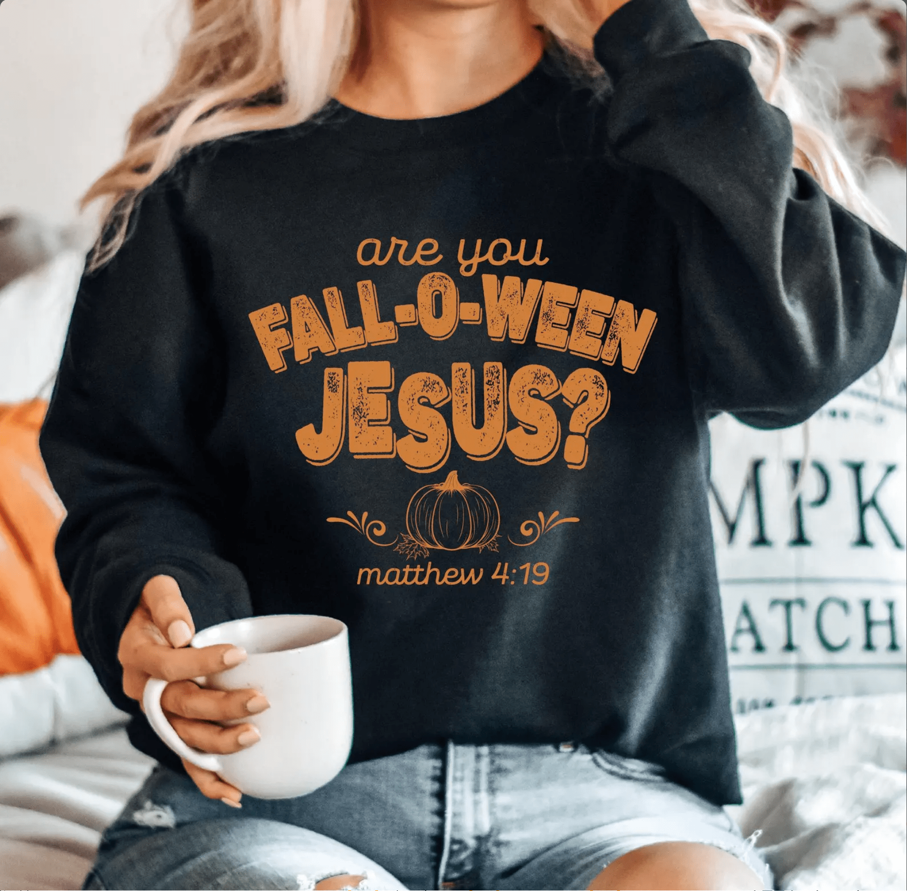 Are You Fall - O - Ween Jesus Sweatshirt Christian Fall Sweater - Hollow Point Society - Sweater
