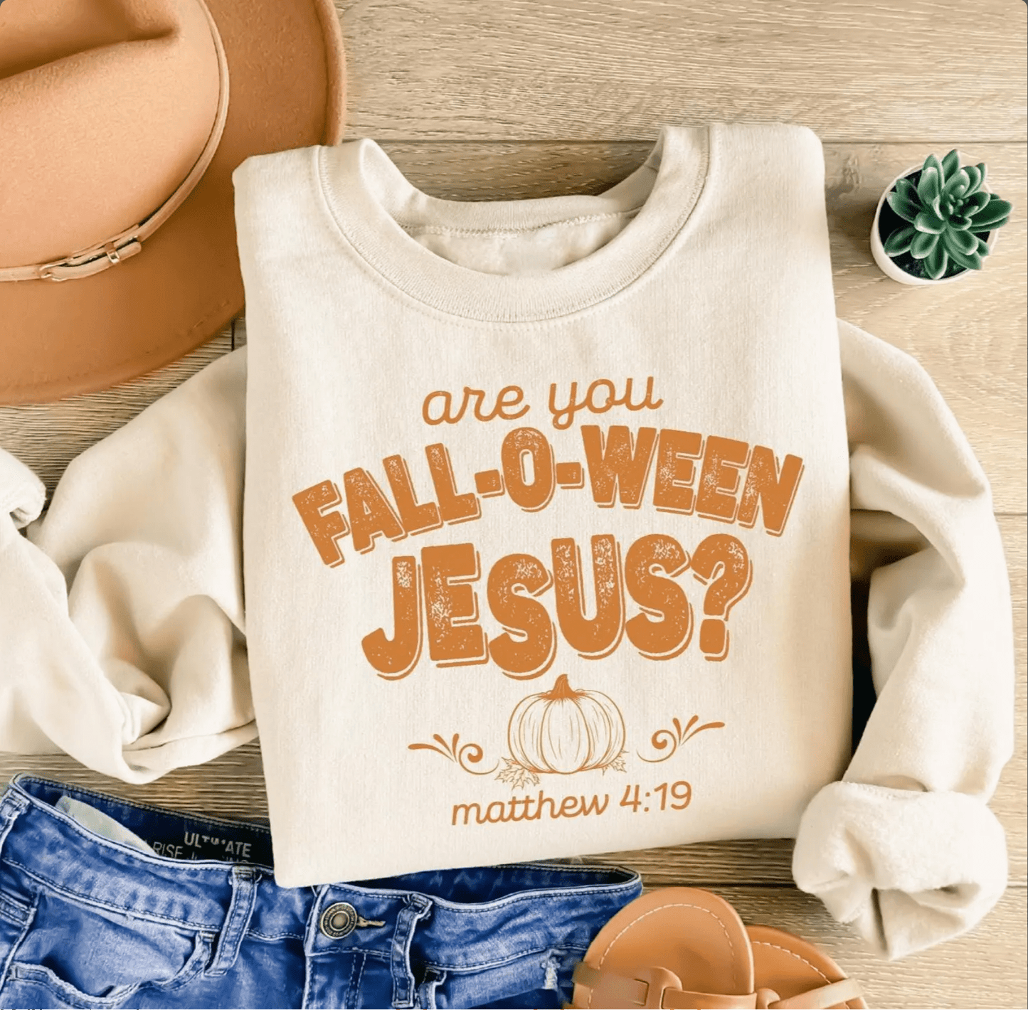 Are You Fall - O - Ween Jesus Sweatshirt Christian Fall Sweater - Hollow Point Society - Sweater