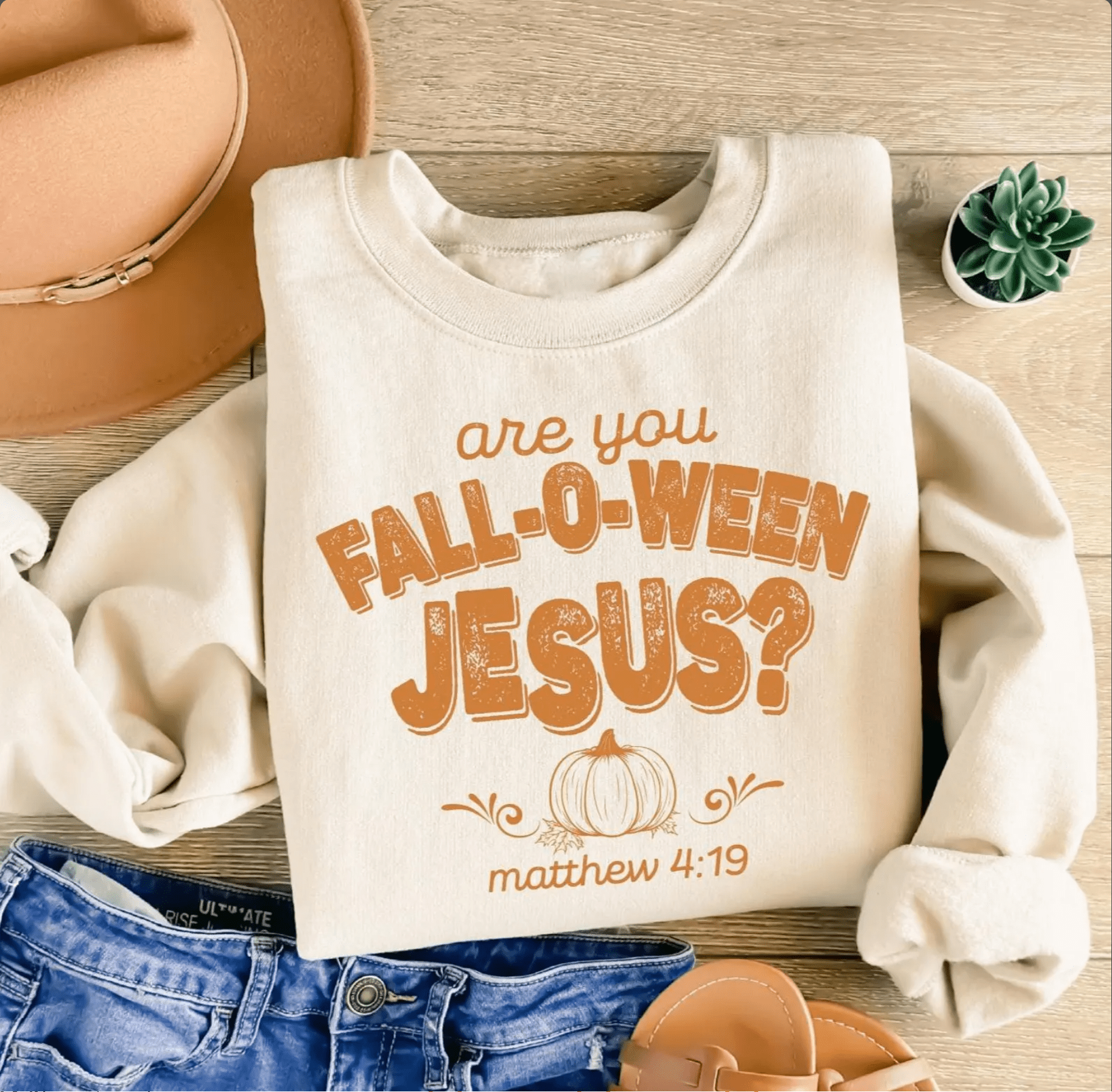 Are You Fall - O - Ween Jesus Sweatshirt Christian Fall Sweater - Hollow Point Society - Sweater