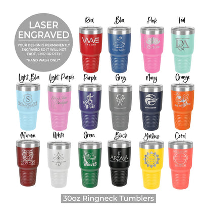 Bad Ass Bearded Dad Laser Engraved Father's Day Tumbler - 30oz - Hollow Point Society - Tumblers