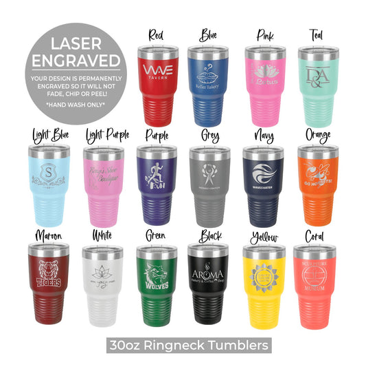 Bad Ass Bearded Dad Laser Engraved Father's Day Tumbler - 30oz - Hollow Point Society - Tumblers