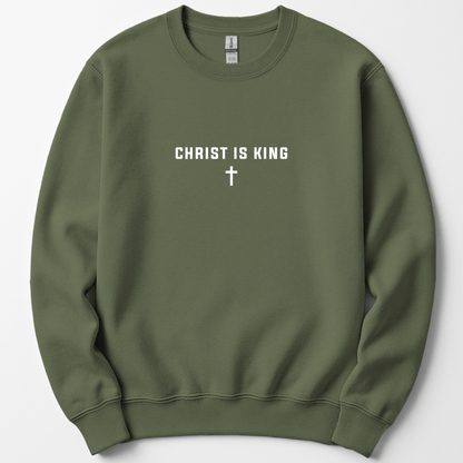 Christ is King Cross Christian Faith Gildan Jesus Sweatshirt - Hollow Point Society - Sweater