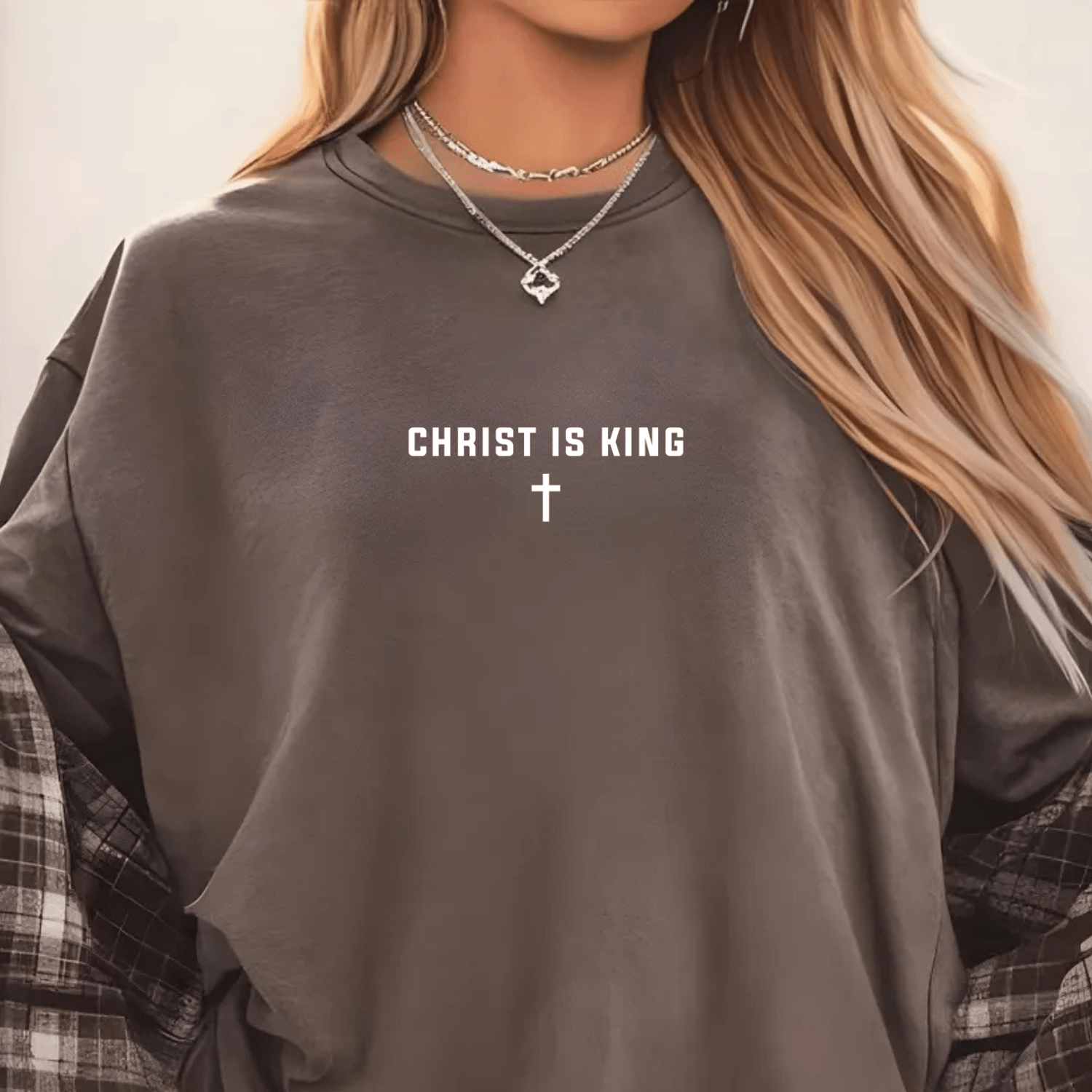 Christ Is King Cross Christian Faith Graphic Jesus T-Shirt - Hollow Point Society - T-Shirt