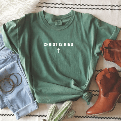 Christ Is King Cross Christian Faith Graphic Jesus T-Shirt - Hollow Point Society - T-Shirt