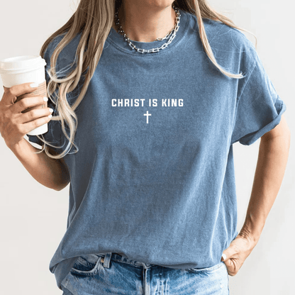 Christ Is King Cross Christian Faith Graphic Jesus T-Shirt - Hollow Point Society - T-Shirt