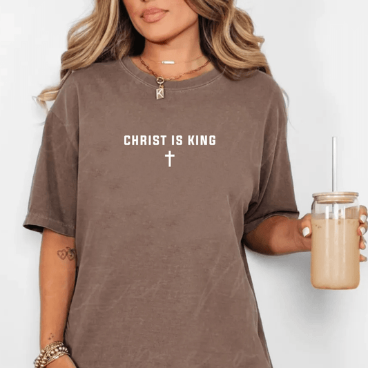 Christ Is King Cross Christian Faith Graphic Jesus T-Shirt - Hollow Point Society - T-Shirt