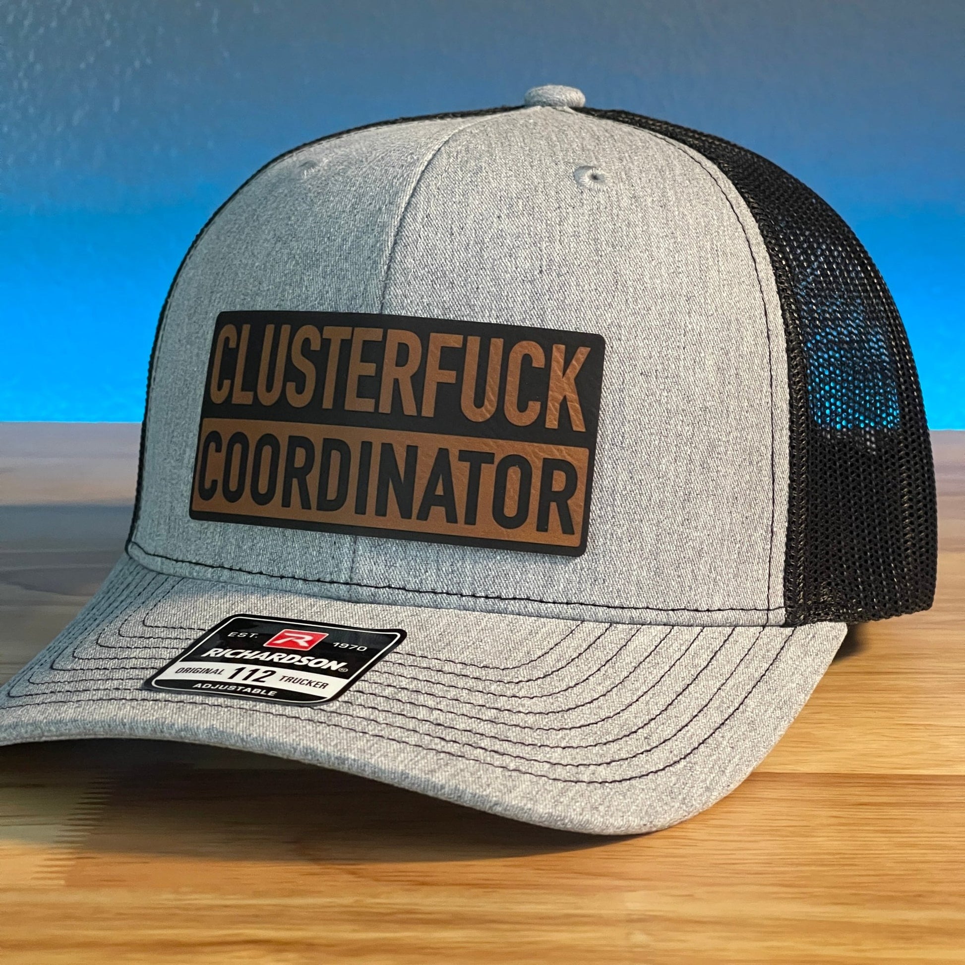 CLUSTERF*CK COORDINATOR Funny Leather Patch Hat - Hollow Point Society - Patch Hat