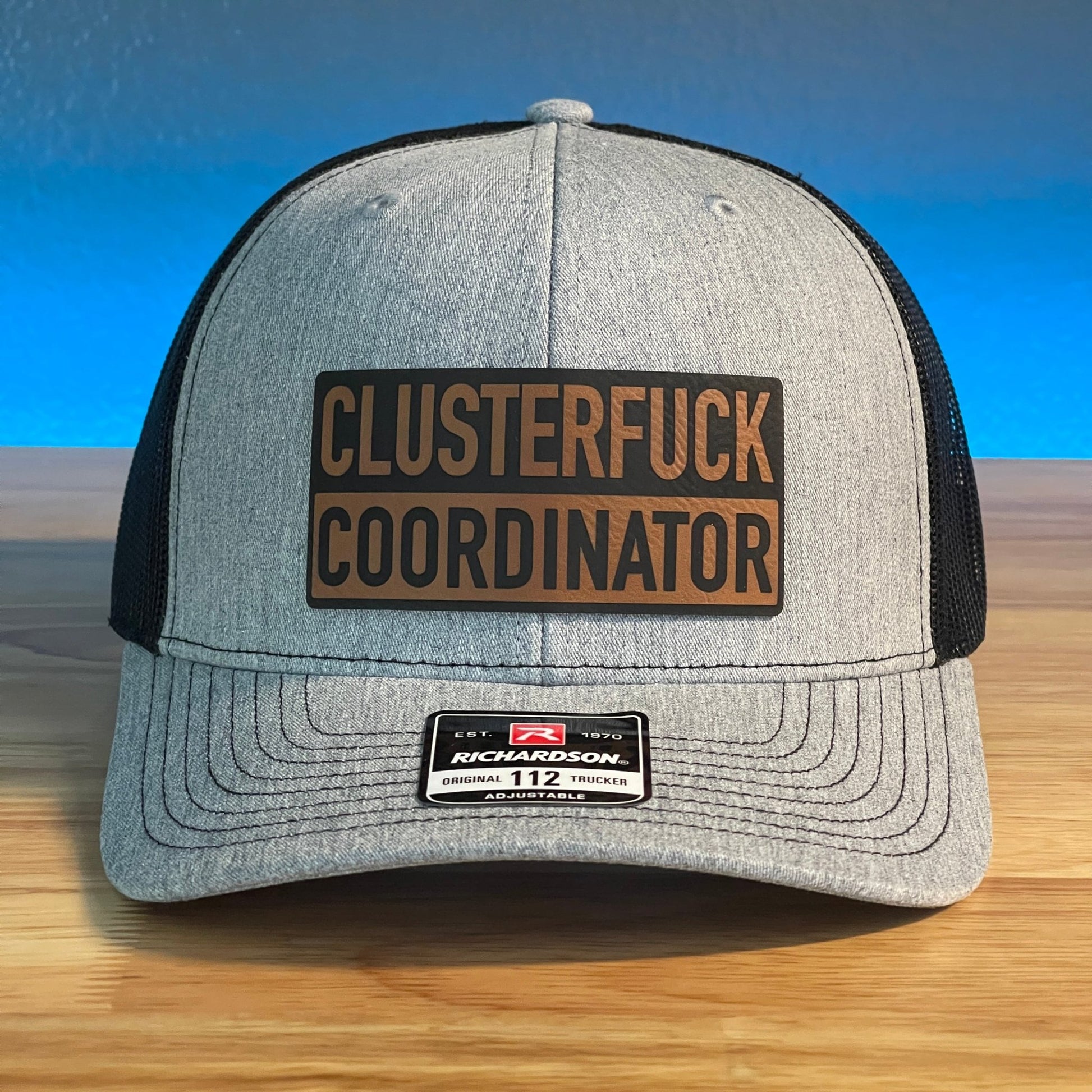 CLUSTERF*CK COORDINATOR Funny Leather Patch Hat - Hollow Point Society - Patch Hat