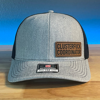 CLUSTERF*UCK COORDINATOR Funny Side Leather Patch Hat - Hollow Point Society - Patch Hat