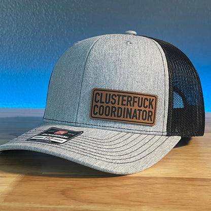 CLUSTERF*UCK COORDINATOR Funny Side Leather Patch Hat - Hollow Point Society - Patch Hat