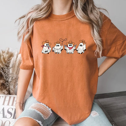 Cowboy Ghosts Ladies Halloween Shirt (4 colors) - Hollow Point Society - T-Shirt