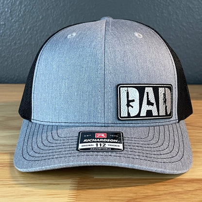 DAD 2A 2nd Amendment Patriotic Side Leather Patch Hat Blk/Silv - Hollow Point Society - Patch Hat