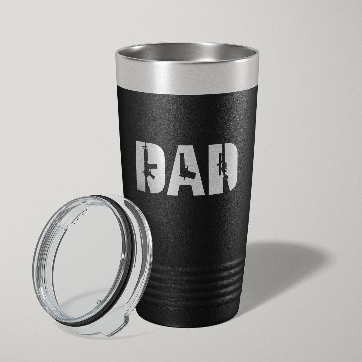 DAD 2nd Amendment 2A 20oz Laser Engraved Tumbler Travel Mug - Hollow Point Society - Tumblers