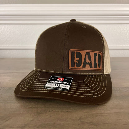 DAD 2nd Amendment Side Leather Patch Hat Brown - Hollow Point Society - Patch Hat