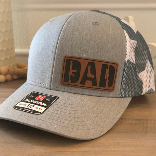 DAD 2nd Amendment Side Leather Patch Hat Stars & Stripes - Hollow Point Society - Patch Hat