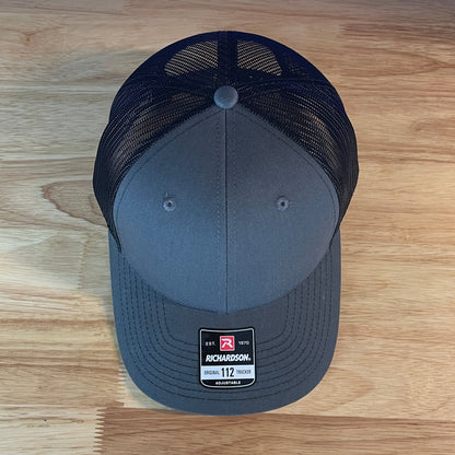 Three Nail Cross American Flag Leather Patch SnapBack Trucker Hat